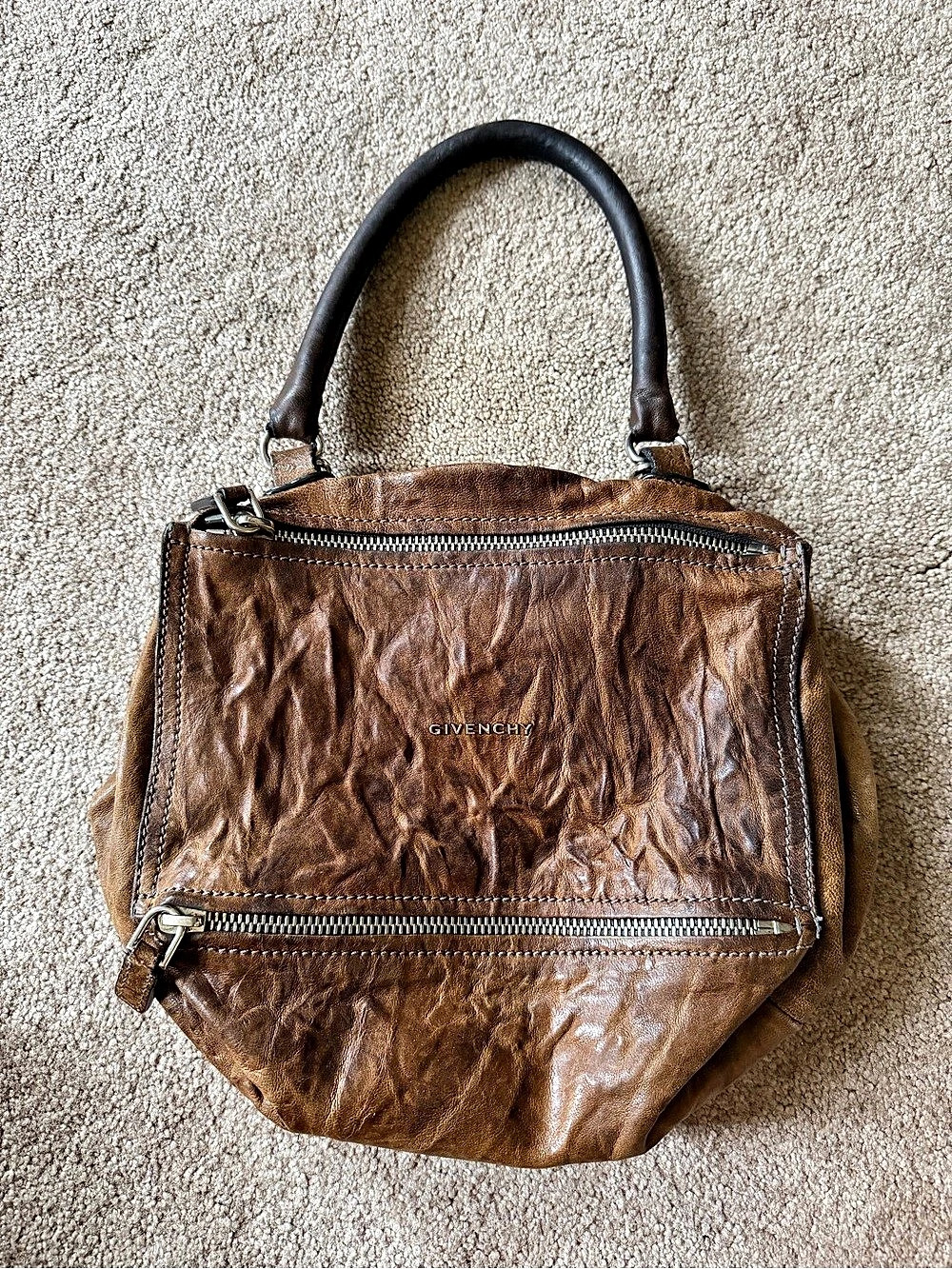 Givenchy Nightingale Bag Leather Satchel Brown